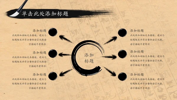 中国风水墨茶文化PPT模板