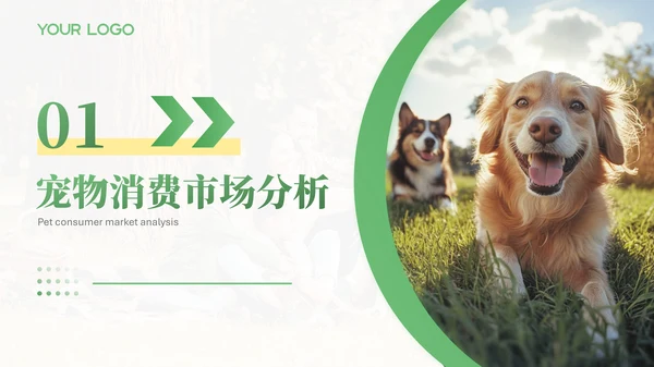 绿色宠物行业报告PPT模版