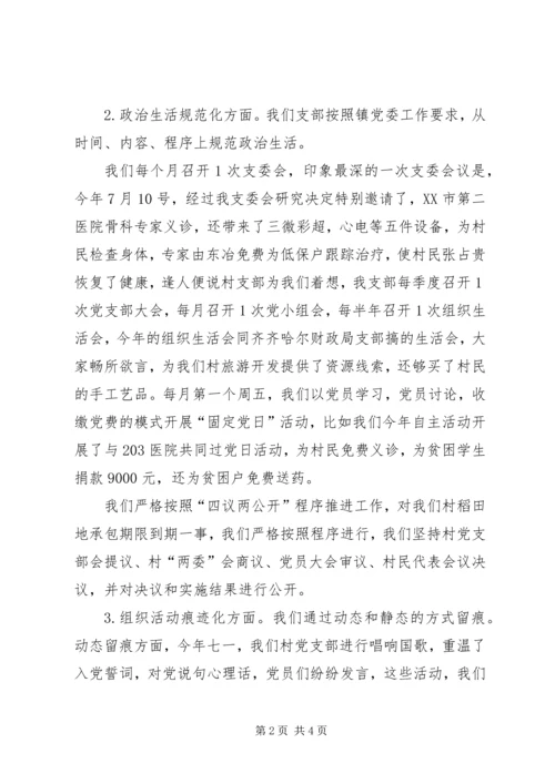 我村支部党建工作汇报提纲.docx