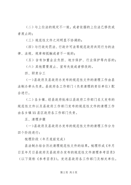 规范性文件清理工作方案 (2).docx