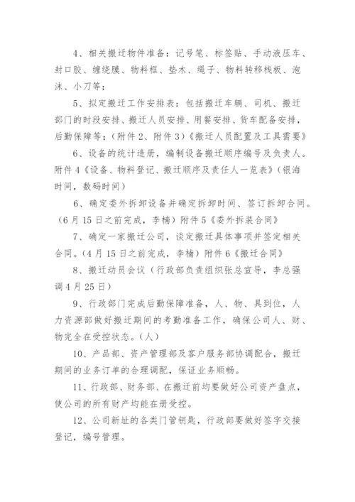 公司搬迁计划书.docx