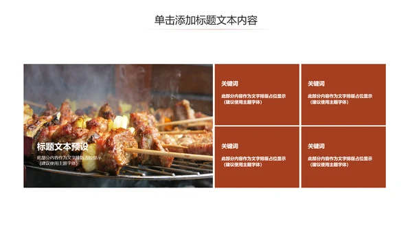 餐饮美味烧烤美食动态PPT模板