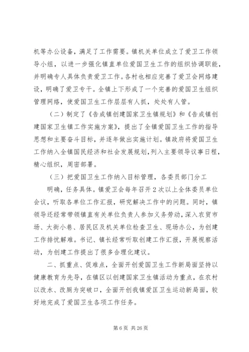 告成镇爱国卫生组织管理工作汇报.docx