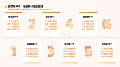 橙色简约风流程关系5项PPT单页