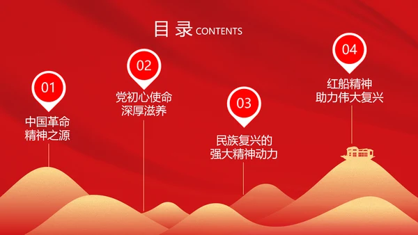 红船精神学习，党建红色文化PPT模板