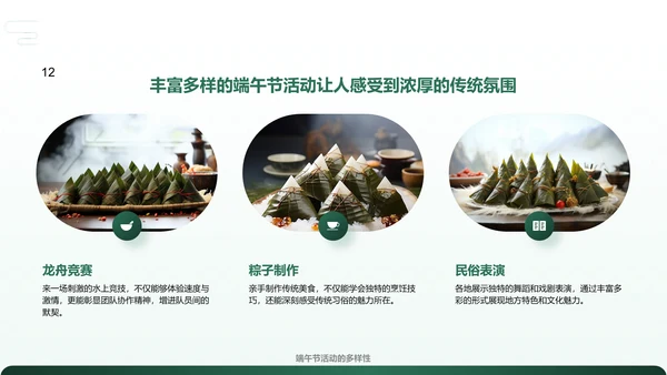 绿色复古风解读传统端午节PPT模板