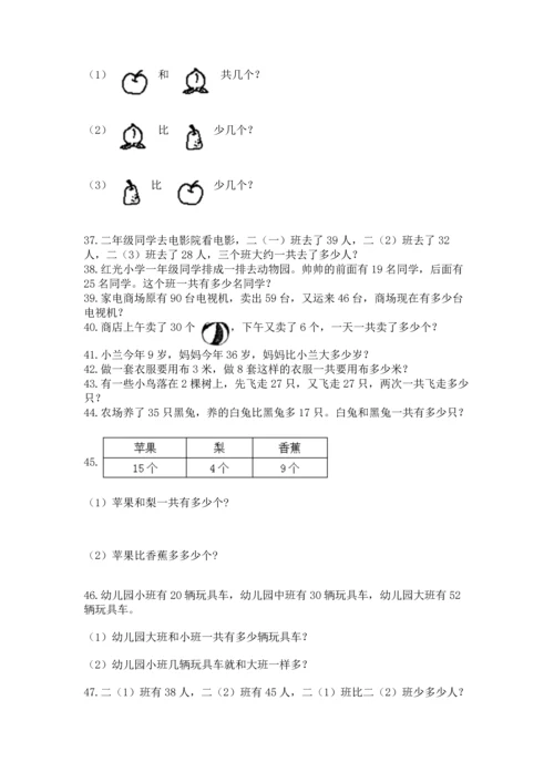 小学二年级上册数学应用题100道含答案（b卷）.docx