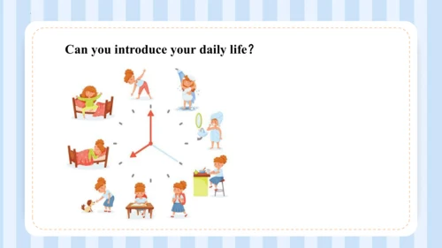 Unit 1 I go to school at 8:00. Lesson 1 - Lesson 2