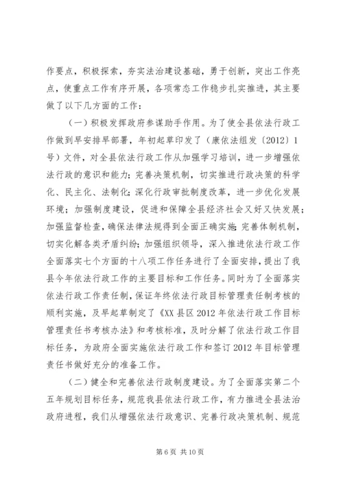 人民政府上半年依法行政工作汇报.docx