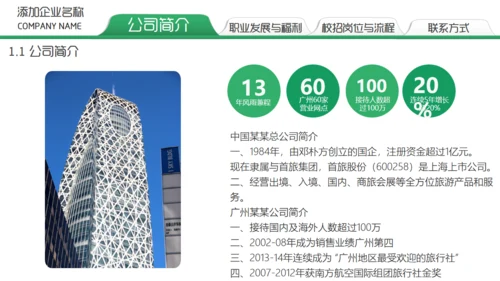 绿色校园招聘通用PPT模板