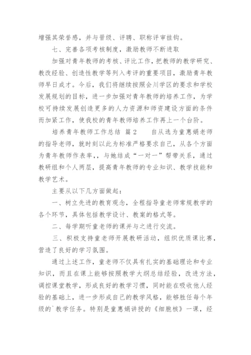 培养青年教师工作总结.docx