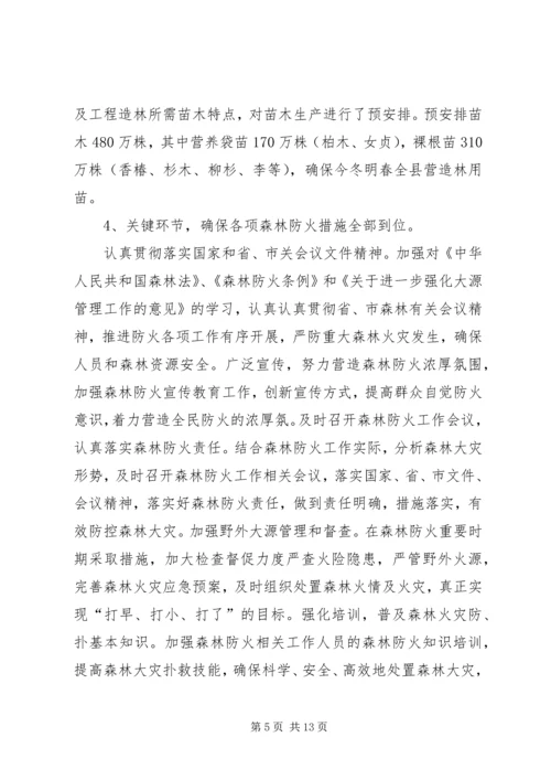 县林业局工作报告.docx