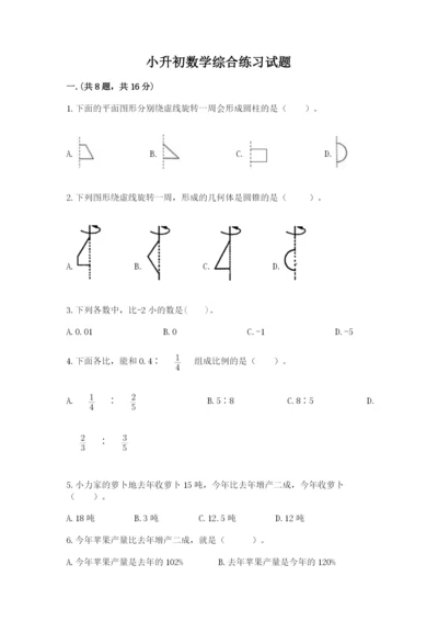 小升初数学综合练习试题带答案（满分必刷）.docx