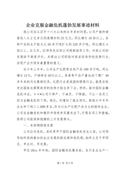 企业克服金融危机蓬勃发展事迹材料.docx