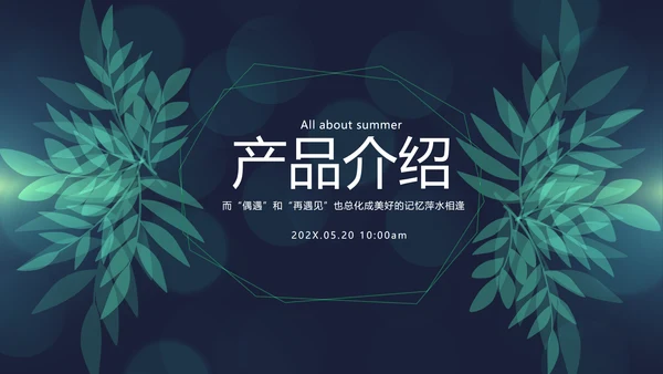 公司产品介绍宣传通用PPT动态模板