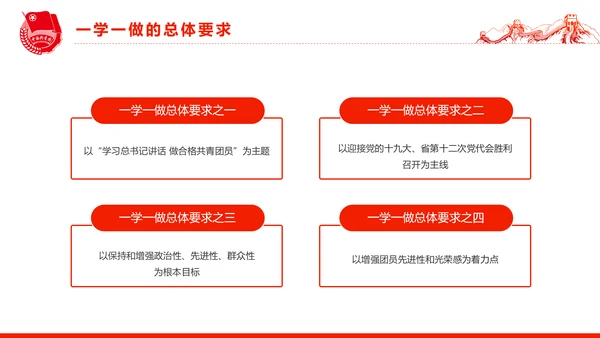 中国共青团一学一做五四青年节PPT模板