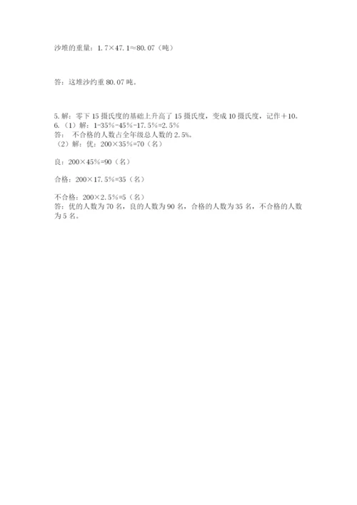 小学六年级数学摸底考试题【达标题】.docx