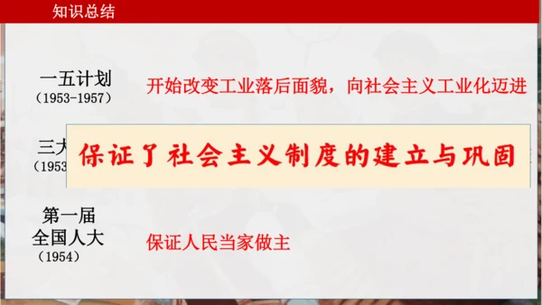 第二单元 社会主义制度的建立与社会主义的探索 复习