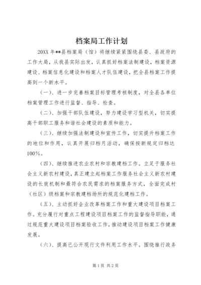 档案局工作计划 (11).docx