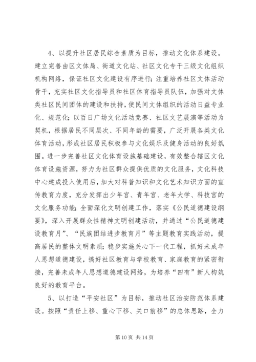 和谐社区建设工作的意见.docx