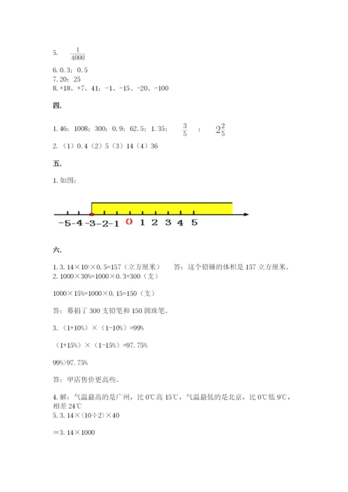 青岛版小升初数学模拟试卷带答案（轻巧夺冠）.docx