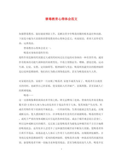 精编禁毒教育心得体会范文.docx