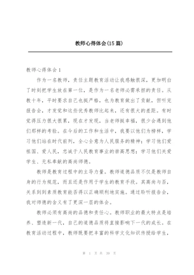 教师心得体会(15篇).docx