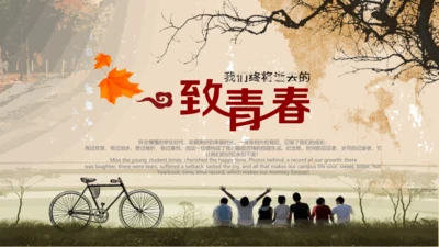 同学时代怀旧电子相册致青春通用PPT模板
