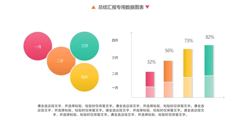 彩色总结汇报专用数据图表合集PPT模板