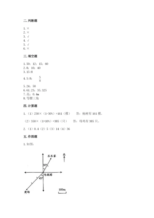 安庆市潜山县六年级下册数学期末测试卷汇编.docx