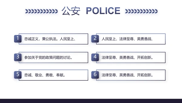 蓝色公安警察年终工作总结述职报告动态PPT