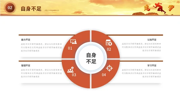 商务励志风岗位竞聘自我介绍岗位晋升个人简历ppt模板
