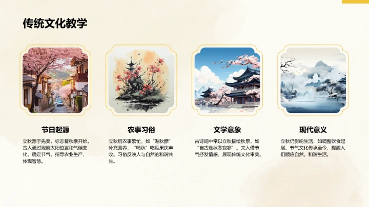 二十四节气立秋PPT模板