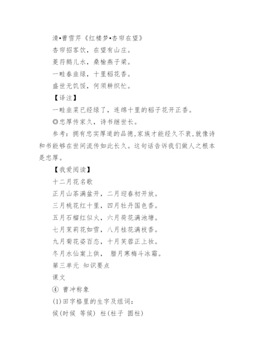 二年级语文背诵知识点汇总.docx