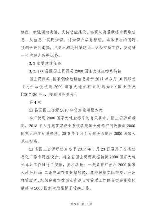 金湖国土资源XX年信息化建设方案五篇范文.docx