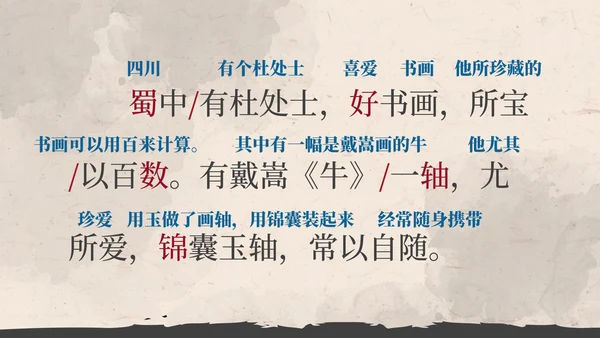 部编版语文六年级上册书戴嵩画牛课件PPT模板