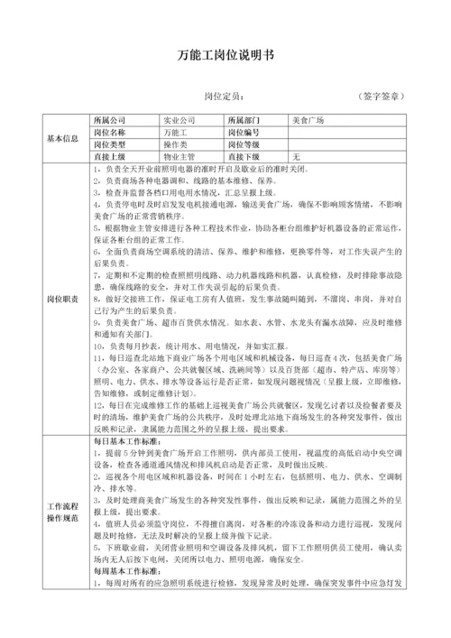 岗位说明书及考核标准工作流程.docx