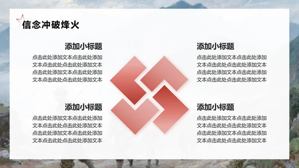红色写实油画复古风长征精神专题团课PPT模板