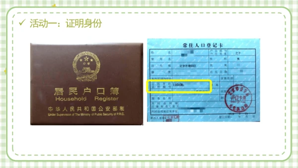 统编版六年级上册2.3《公民意味着什么》第二课时 《认识居民身份证》 课件（共24张PPT，含内嵌视