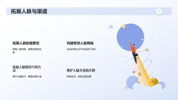 蓝色创意春季招聘求职指南PPT模板