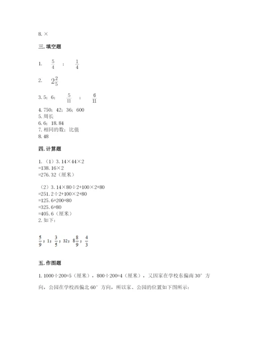 人教版六年级上册数学期末测试卷精品【全国通用】.docx