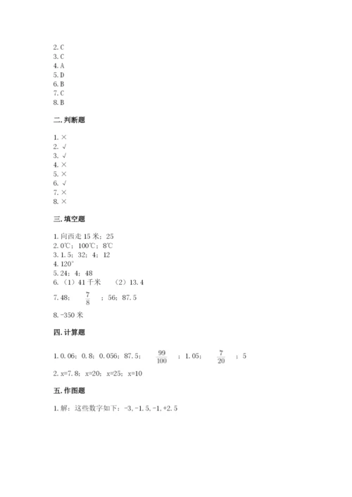 北师大版小学六年级下册数学期末检测试题（考点梳理）.docx