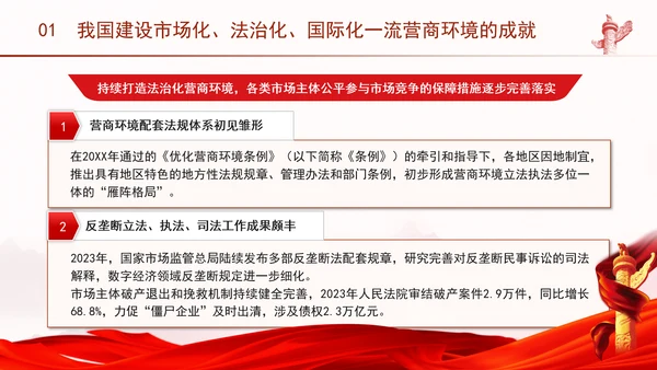 优化营商环境推动构建高水平社会主义市场经济体制专题党课PPT