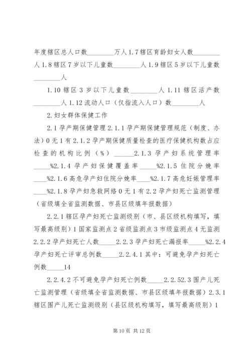 全国妇幼保健机构监测调查表.docx