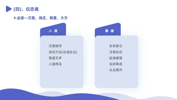 蓝白色商务插画风政务窗口人员礼仪培训商务培训PPT
