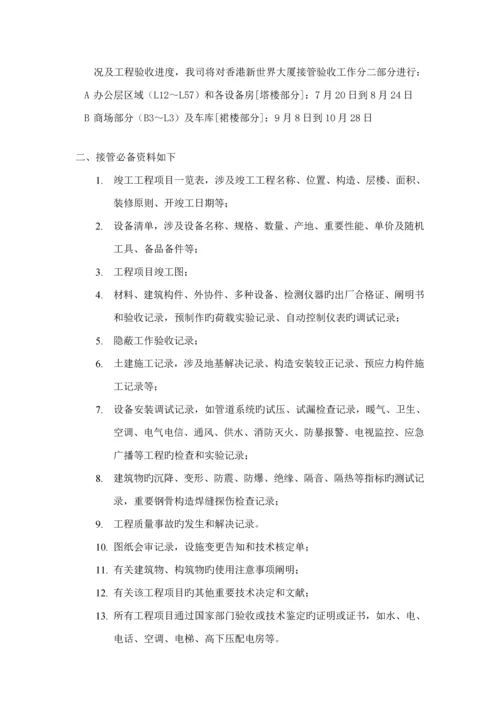 物业公司接管验收专题方案.docx