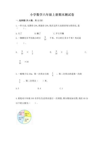 小学数学六年级上册期末测试卷（综合题）word版.docx