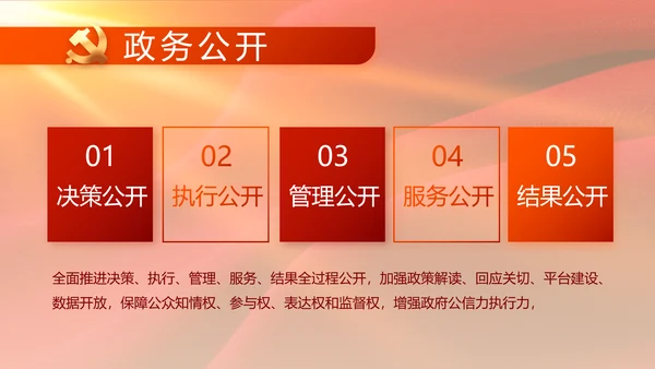 红色大气党风廉政建设工作总结动态PPT模板