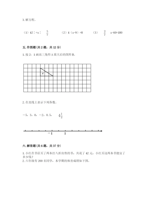 最新小学六年级数学下册期末考试试卷附参考答案【巩固】.docx