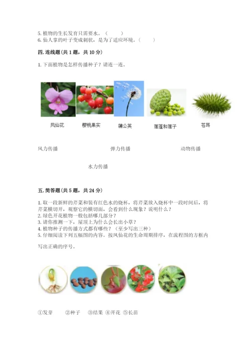 科学四年级下册第一单元《植物的生长变化》测试卷（有一套）.docx